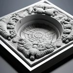 **A mold design being created with CAD software.** (Focus: Design aspect of mold-making)